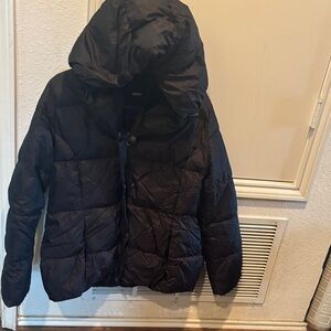 DKNY Midnight Quilted Jacket with Hood